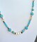 Turquoise Howlite crystal women’s necklace,  with gold Hematite accents, 18k gold toggle lariat, with gift bag product 2